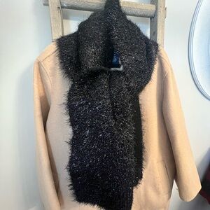 Tory Burch Black Tinsel Scarf